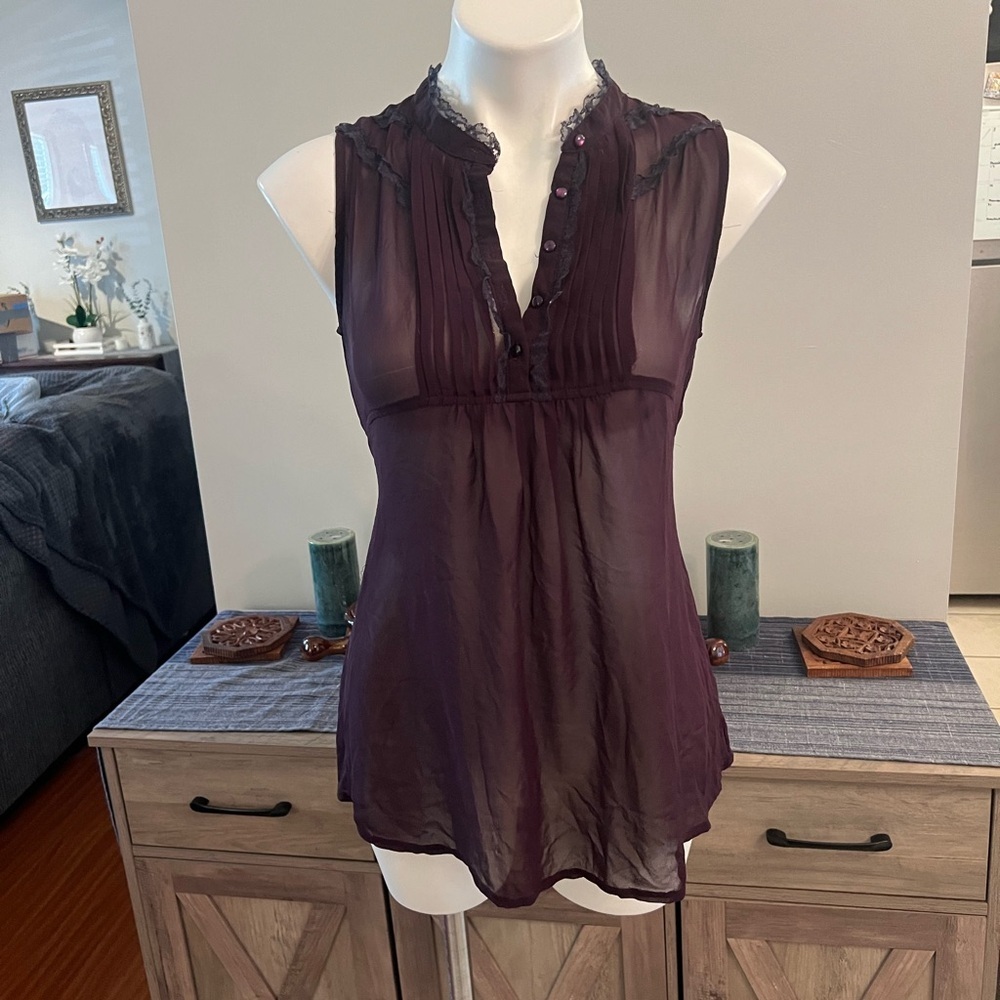 S Line the perfect women’s clothing line purple organic silk top